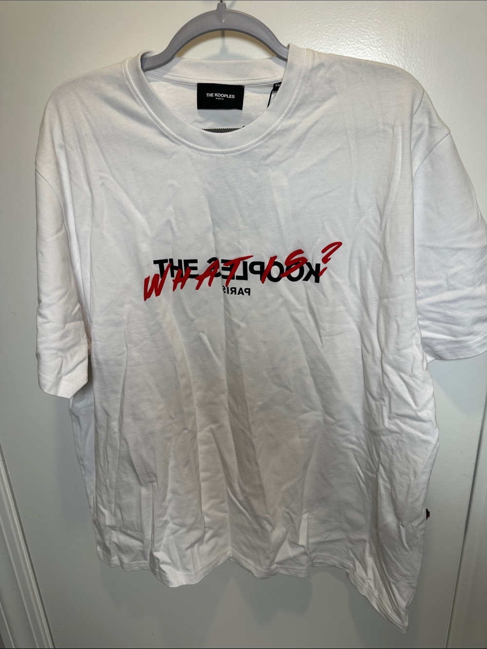 The Kooples White Tee with Black and Red Graphic (16)